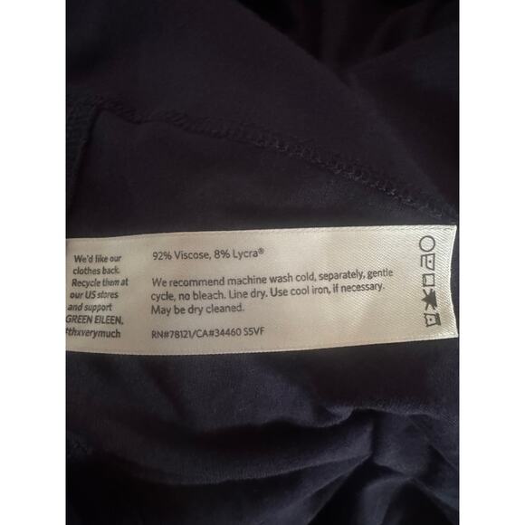 Eileen Fisher Mini Tank Sleeveless Dress Navy Blue V-Neck Women's size XL - Picture 3 of 4